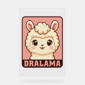 Süße Llama-Illustrationsdesign Acrylschild (Vorderseite)