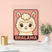 Süße Llama-Illustrationsdesign Acrylschild (Hochzeit)