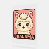 Süße Llama-Illustrationsdesign Acrylschild (Winkel)