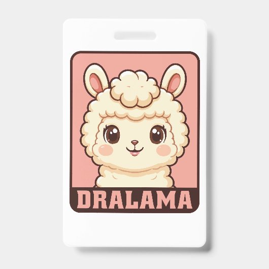 Süße Llama-Illustrationsdesign Ausweis (Vorderseite)