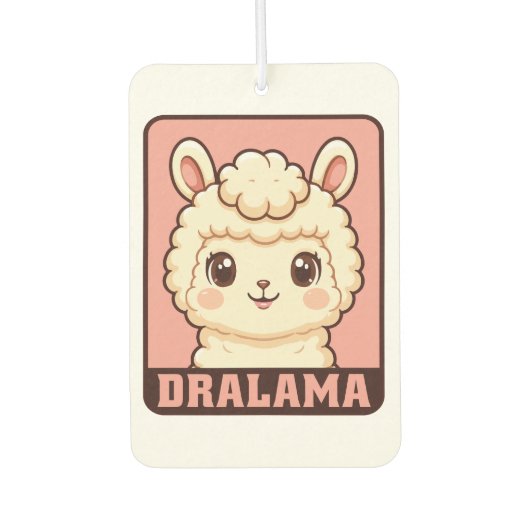 Süße Llama-Illustrationsdesign Autolufterfrischer (Vorderseite)
