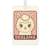 Süße Llama-Illustrationsdesign Autolufterfrischer (Rückseite)