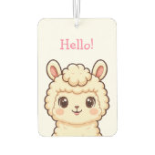Süße Llama-Illustrationsdesign Autolufterfrischer (Rückseite)