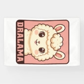 Süße Llama-Illustrationsdesign Banner (Horizontal)
