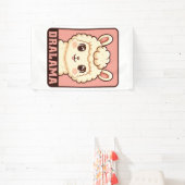 Süße Llama-Illustrationsdesign Banner (InSitu)