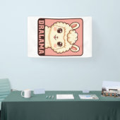 Süße Llama-Illustrationsdesign Banner (Messe)