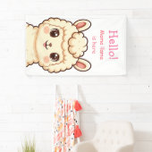 Süße Llama-Illustrationsdesign Banner (Insitu)