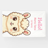 Süße Llama-Illustrationsdesign Banner (Horizontal)