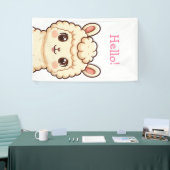 Süße Llama-Illustrationsdesign Banner (Messeveranstaltung)