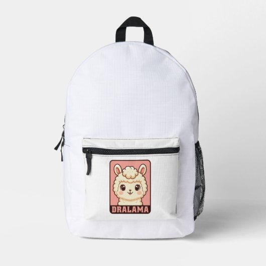 Süße Llama-Illustrationsdesign Bedruckter Rucksack (Vorderseite)