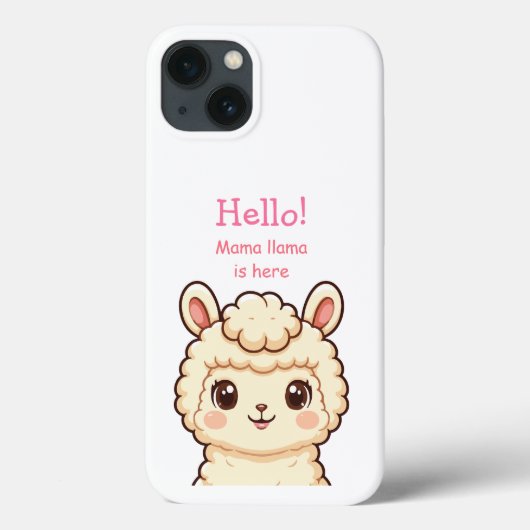 Süße Llama-Illustrationsdesign Case-Mate iPhone Hülle (Rückseite)