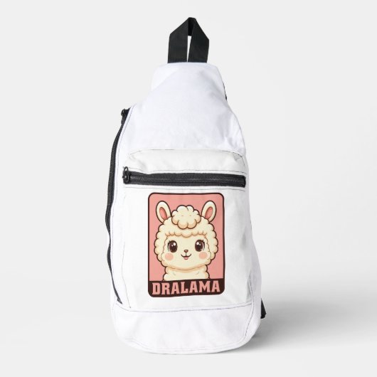 Süße Llama-Illustrationsdesign Crossbody Bag (Vorderseite)