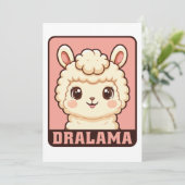 Süße Llama-Illustrationsdesign Dankeskarte (Stehend Vorderseite)