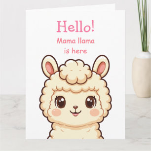 Süße Llama-Illustrationsdesign Dankeskarte
