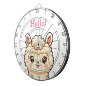 Süße Llama-Illustrationsdesign Dartscheibe (Vorderseite rechts)
