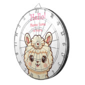 Süße Llama-Illustrationsdesign Dartscheibe (Vorderseite rechts)
