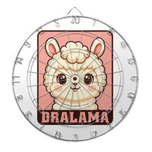 Süße Llama-Illustrationsdesign Dartscheibe