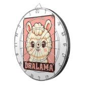 Süße Llama-Illustrationsdesign Dartscheibe (Vorderseite rechts)