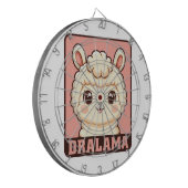 Süße Llama-Illustrationsdesign Dartscheibe (Vorderseite Links)