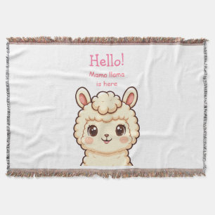 Süße Llama-Illustrationsdesign Decke