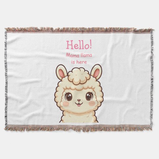 Süße Llama-Illustrationsdesign Decke (Vorderseite)