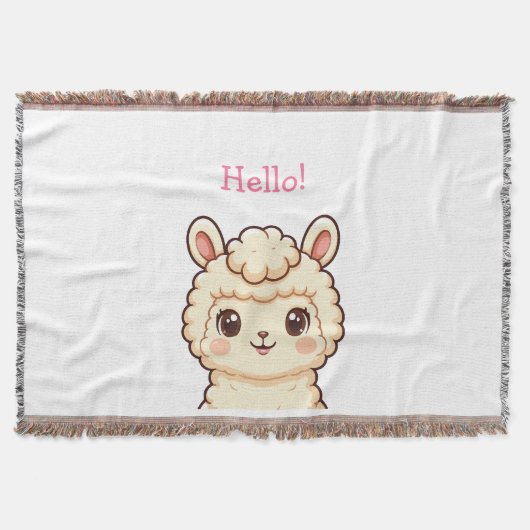Süße Llama-Illustrationsdesign Decke (Vorderseite)