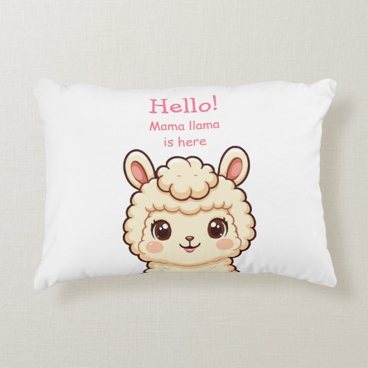 Süße Llama-Illustrationsdesign Dekokissen (Vorderseite)