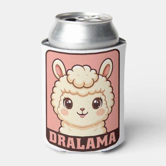 Süße Llama-Illustrationsdesign Dosenkühler (Kanne Vorderseite)