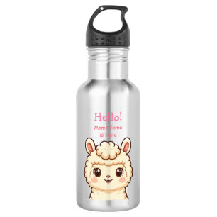 Süße Llama-Illustrationsdesign Edelstahlflasche