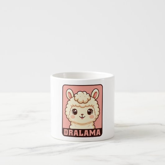 Süße Llama-Illustrationsdesign Espressotasse (Vorderseite)
