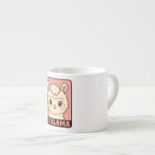 Süße Llama-Illustrationsdesign Espressotasse (Vorderseite Rechts)