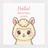 Süße Llama-Illustrationsdesign Etiketten (Design 1)