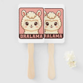 Süße Llama-Illustrationsdesign Fächer (Vorne und Hinten)