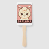 Süße Llama-Illustrationsdesign Fächer (Rückseite)