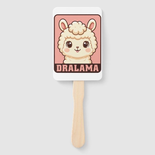 Süße Llama-Illustrationsdesign Fächer (Vorderseite)