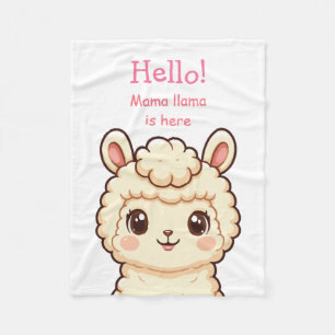 Süße Llama-Illustrationsdesign Fleecedecke