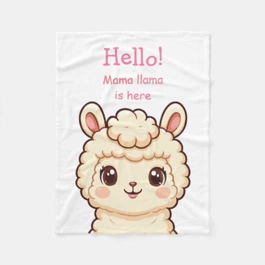 Süße Llama-Illustrationsdesign Fleecedecke (Vorderseite)
