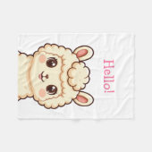 Süße Llama-Illustrationsdesign Fleecedecke (Vorderseite (Horizontal))