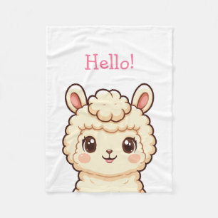Süße Llama-Illustrationsdesign Fleecedecke