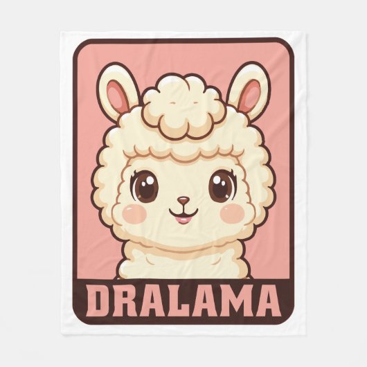 Süße Llama-Illustrationsdesign Fleecedecke (Vorderseite)