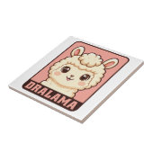 Süße Llama-Illustrationsdesign Fliese (Seite)