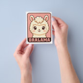 Süße Llama-Illustrationsdesign Flyer (Gruppe)