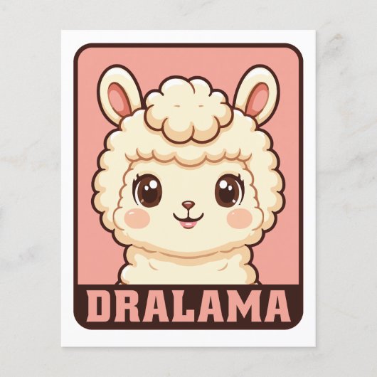 Süße Llama-Illustrationsdesign Flyer (Vorne)