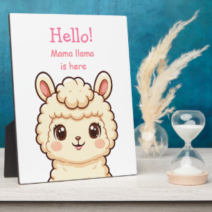 Süße Llama-Illustrationsdesign Fotoplatte