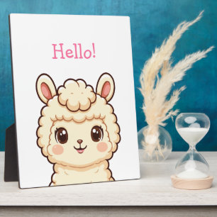 Süße Llama-Illustrationsdesign Fotoplatte