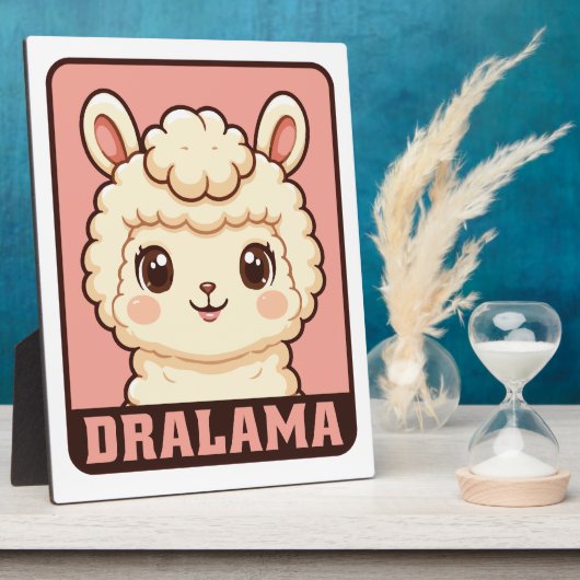 Süße Llama-Illustrationsdesign Fotoplatte (Seite)