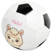 Süße Llama-Illustrationsdesign Fußball (Dreiviertel)