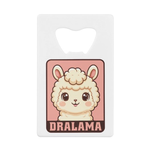 Süße Llama-Illustrationsdesign Geldbeutel Flaschenöffner (Vorderseite)