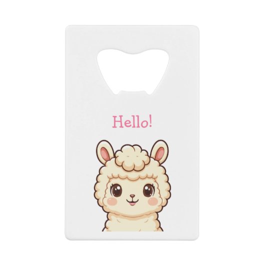 Süße Llama-Illustrationsdesign Geldbeutel Flaschenöffner (Vorderseite)