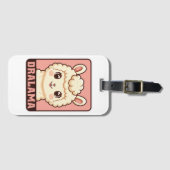 Süße Llama-Illustrationsdesign Gepäckanhänger (Vorderseite (Horizontal))